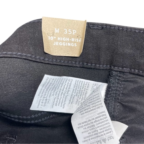 Madewell 10” High Rise Black Distressed Jeggings NWT Women’s Size 35 Petite - Picture 11 of 12